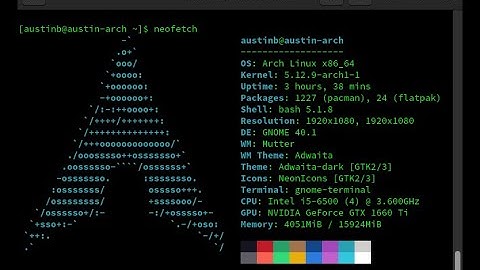 What is NEOFETCH? - (Preinstalled on Arch Linux)