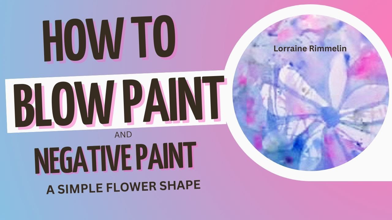 Blowing paint to make flowers appear