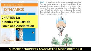 13-43 | Kinetics of a Particle | Chapter 13: Hibbeler Dynamics 14th ed |  Engineers Academy