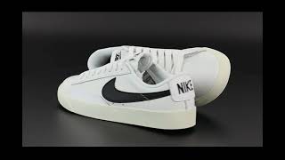 Низкие кроссовки Nike Blazer Low White Blacek бело черного цвета видео обзор