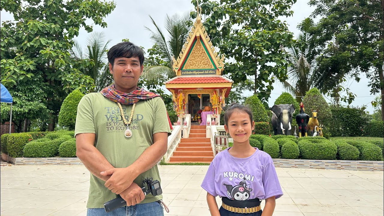 น้องธิดาลาวมากราบศาลแม่ฮันนี่ ศรีอีสานที่วัดบ้านเมย พร้อมเล่าเรื่องขนลุก #ธิดาลาว #หอบฝันข้ามโขง 