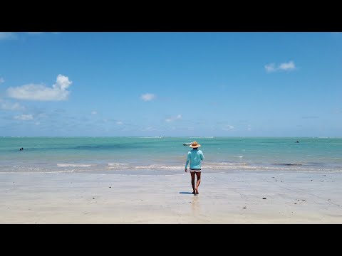 Strolling along Cabedelo's Blue Sea (No Filter) - Brazil | [4K Ultra HD] Walking Tour