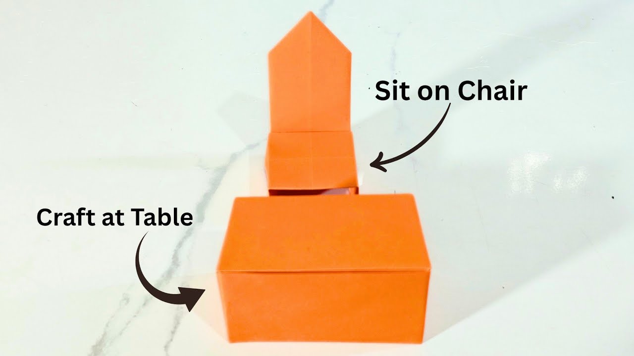 Origami Chair & Table | Step-by-Step Paper Furniture Tutorial | DIY Desk Decoration😃
