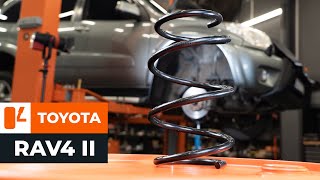 How to change front springs on TOYOTA RAV4 II [TUTORIAL AUTODOC]