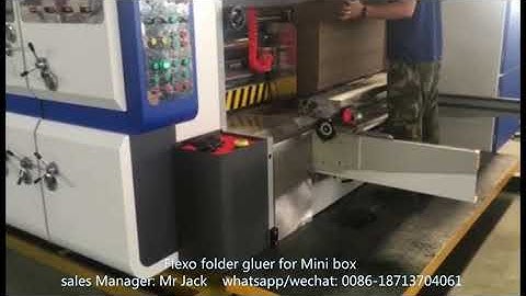 Flexo folder gluer for Mini box (HUAYU-A920 and inline folder gluer)