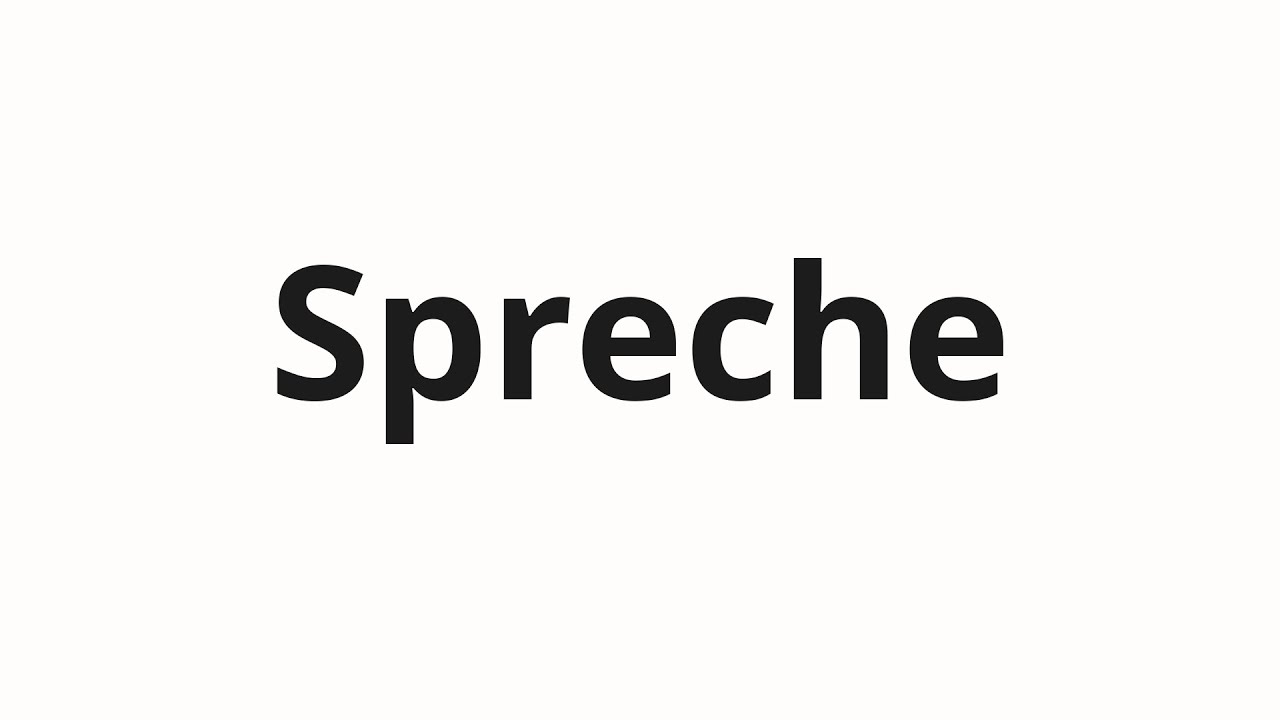 Ich Spreche Kein Französisch Auf Französisch How to pronounce Spreche - YouTube