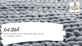 BEGINNER'S KNITTING TUTORIAL How to do knit stitch or garter stitch | by Crumbz Craft
