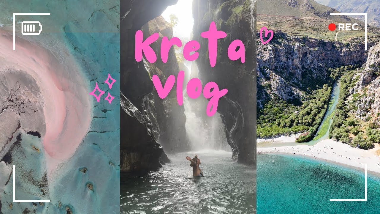 PINKER Strand, Wasserfälle und blaue Lagunen - Kreta Vlog