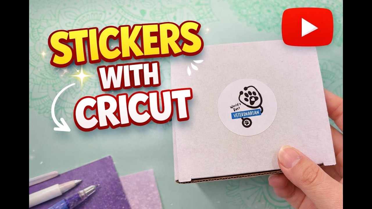 Stickers with Sticker Paper on Cricut - YouTube