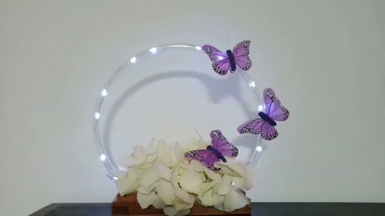 Centro de mesa para xv años 👸con temática de mariposas 🦋 - YouTube