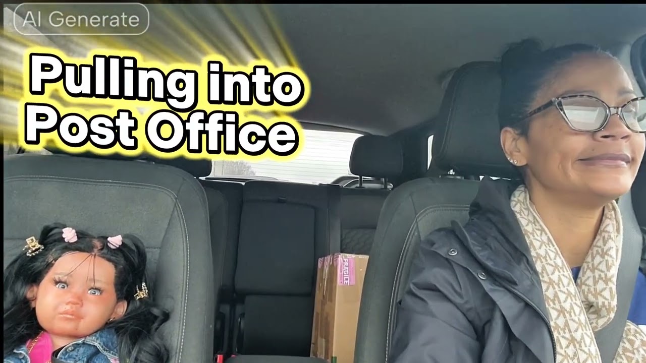 MIA TAKES HER SISTER TO POST OFFICE #fyp #reborns #carride #carchronicles #dolls #viral 