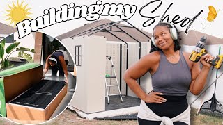 BACKYARD MAKEOVER BEGINS ! | BUILDING MY OUTDOOR PATIO SHED | PATIOWELL REVIEW | FIXER UPPER | VLOG