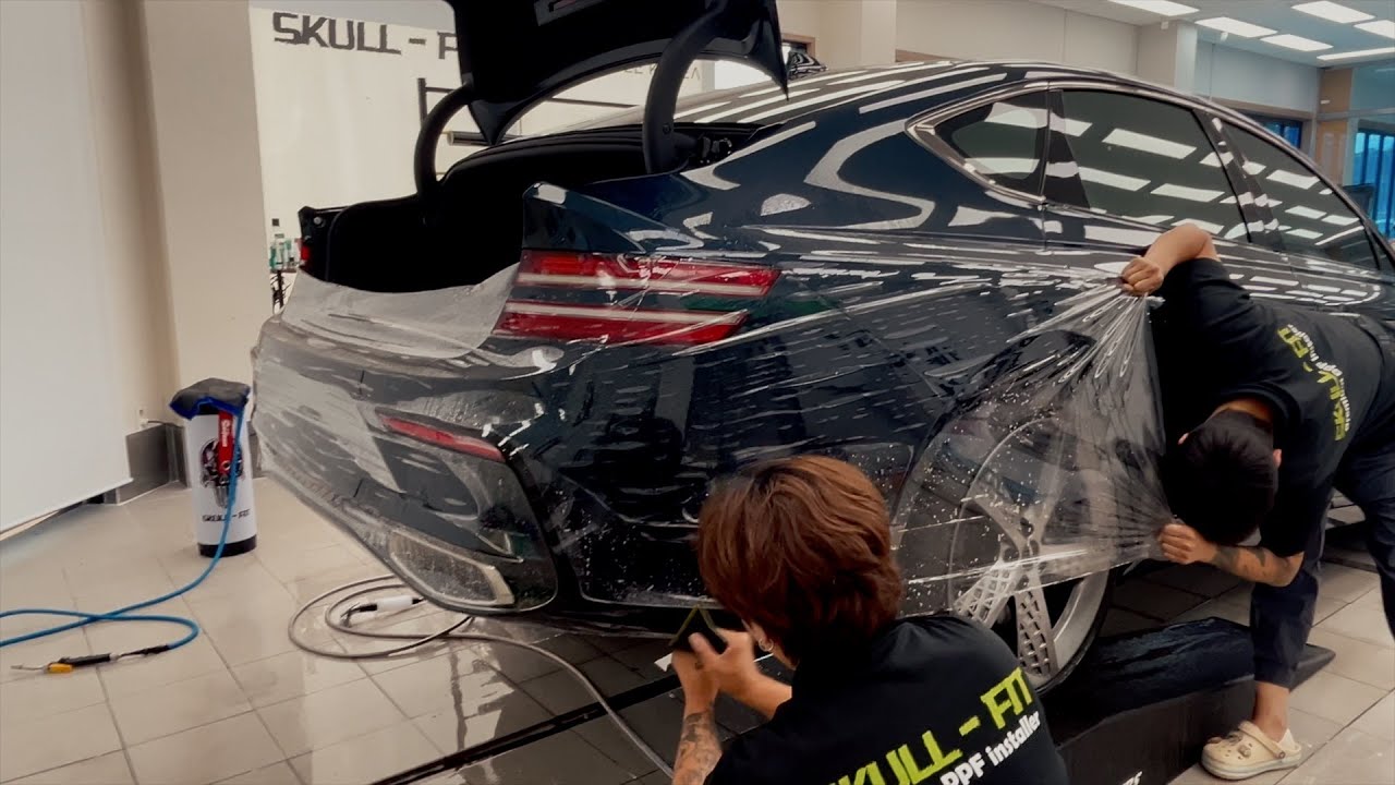 실시간 | 제네시스G80 뒷범퍼PPF 시공  |  경기도 안성 브리즈코리아 본사 | PPF전문점