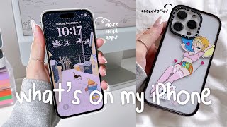 WHAT'S ON MY IPHONE 14 PRO | useful apps, cute widgets, accessories | aesthetic iOS 16 setup 🖤 by justfelicia 127,560 views 1 year ago 9 minutes, 9 seconds