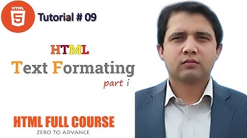 HTML Text Formatting part 9 in Html 5 tutorial urdu