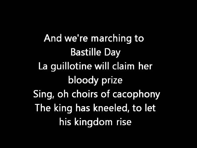 Rush-Bastille Day (Lyrics)