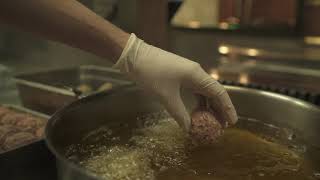 Meatballs recipe demonstration by chef de cuisine Jeff Vucko