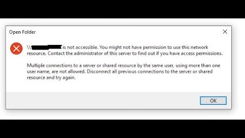 [Workaround] Server is not accessible. You might not have permission to use this network resource.