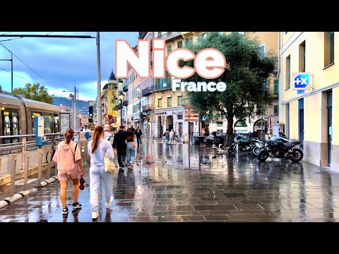 Nice, 프랑스 | Magical | 비 오는 밤 산책 4K