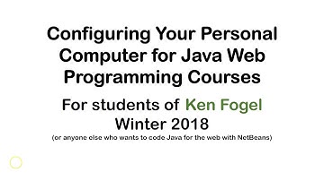 Software Install For Java Web Programming with NetBeans