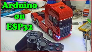 Miniatura de Caminhão e Jeep Militar com Controle Remoto, Arduino e ESP32 @Geminitruckrc