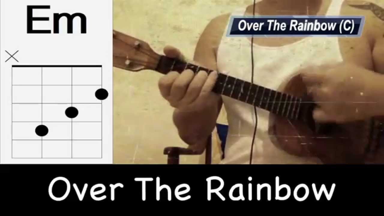 Over the Rainbow (ukulele cover and singing) with lyrics - YouTube