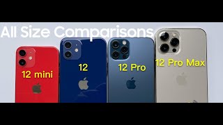 iPhone 12 Mini & iPhone 12 Pro Max All iPhones Size Comparison