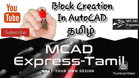 BLOCK CREATION IN AUTOCAD TAMIL|AutoCAD Basics Tamil