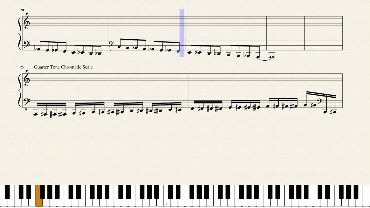 Quarter Tone Chromatic Scale YouTube