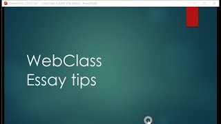 WebClass   Essay tips