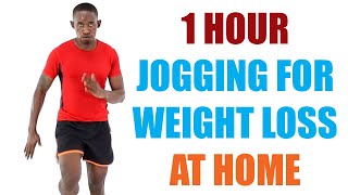 1 Hour Jogging For Weight Loss at Home  Burn 700 Calories Jogging in Place