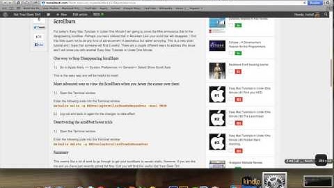 Easy Mac OS X Tutorials in Under One Minute | #4 Stop Disappearing Scrollbars