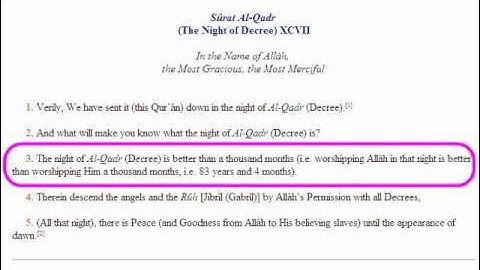القرآن الكريم سورة القدر مترجمة إنجليزي QuranTranslation Chapter97