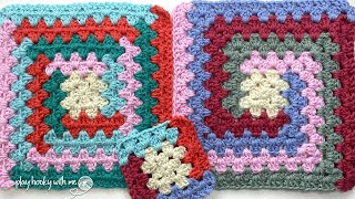 Use This COOL Technique to Make a Spiral Granny Square AND Log Cabin Square