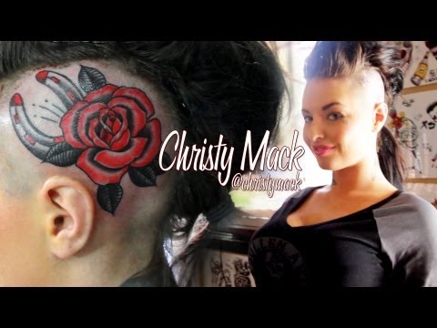 Christy Mack gets a Head Tattoo at Players Club with SullenTV