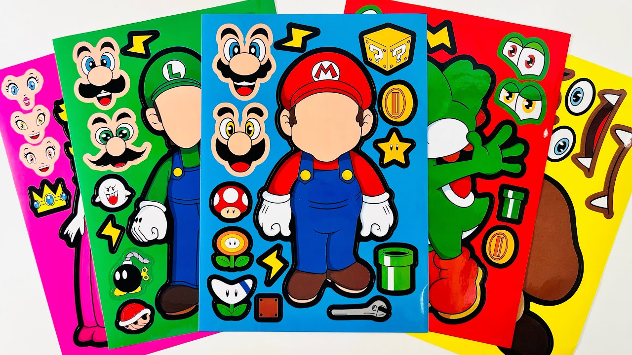 [Sticker Asmr] ???? Decorating a satisfying Super Mario Sticker Book ???? ??????