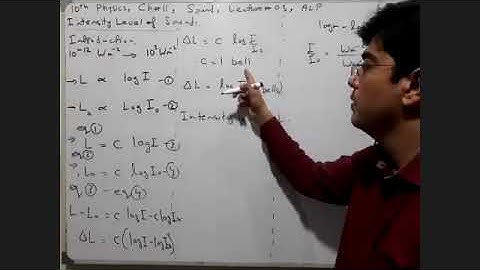 NICE, 10th Physics, Chapter 11, Lecture 03, ALP, Sound Intensity Level