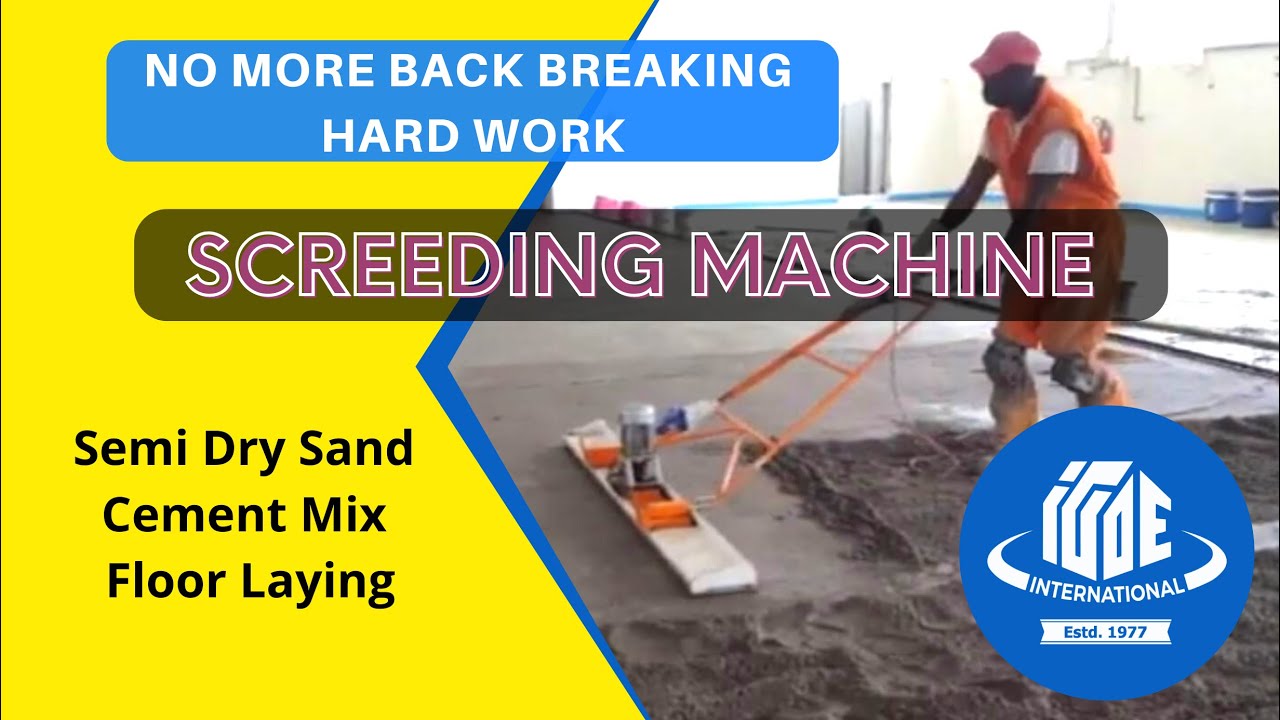 Electric Vibrating Screed for Semi Dry Sand & Cement Mix for Floor ...