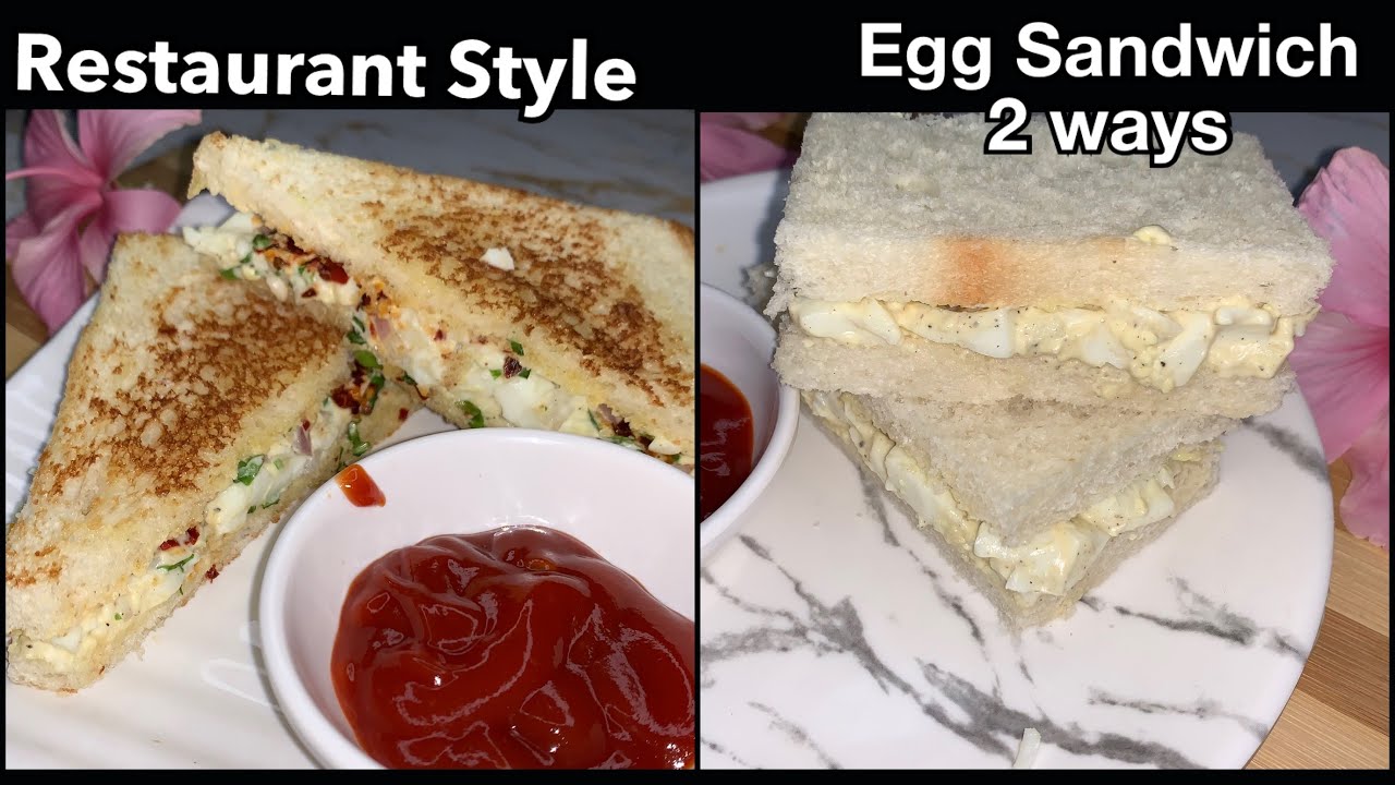 Restaurant Style Egg Sandwich2 waysEgg Sandwich RecipeMasala Egg