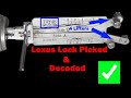 (458) 4 Lifter TOY48 Lishi Picking & Decoding Lexus Door Lock