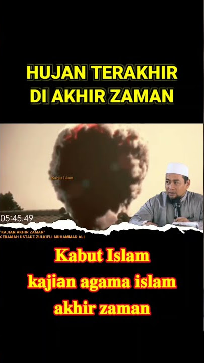 HUJAN TERAKHIR DI AKHIR ZAMAN || CERAMAH USTADZ ZULKIFLI MUHAMMAD ALI
