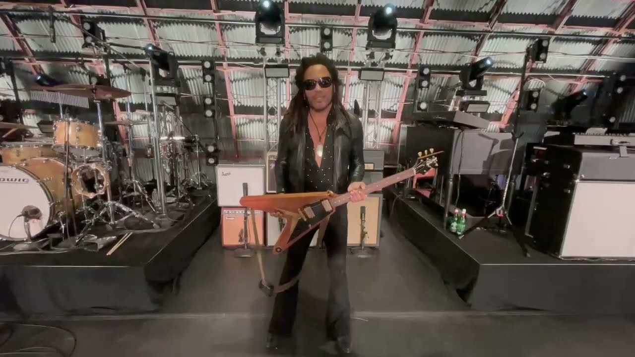 Lenny Kravitz's Tour Played Gibson Custom Shop Flying V - YouTube