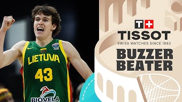 Ignas Sargiunas 🇱🇹 | 🚨 TISSOT Buzzer Beater | FIBA Basketball World Cup 2027 European Qualifiers