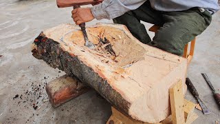 Woodworking Ideas Monolithic Creative Rustic With Basic Tools // Design Sink From Monolithic Tree