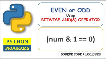 even or odd using bitwise operator in python program