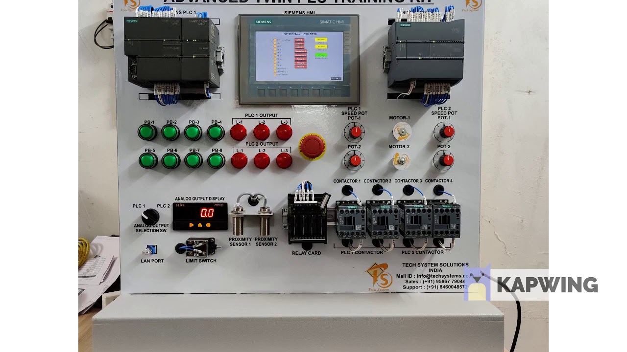 PLC HMI Training Kit l Siemens 1200 l S7 200 Smart l KTP HMI l Siemens Training - YouTube