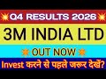 3M India Q4 Results 2026 🔴 3M India Results 🔴 3M India Share Latest News 🔴 3M India Share Result