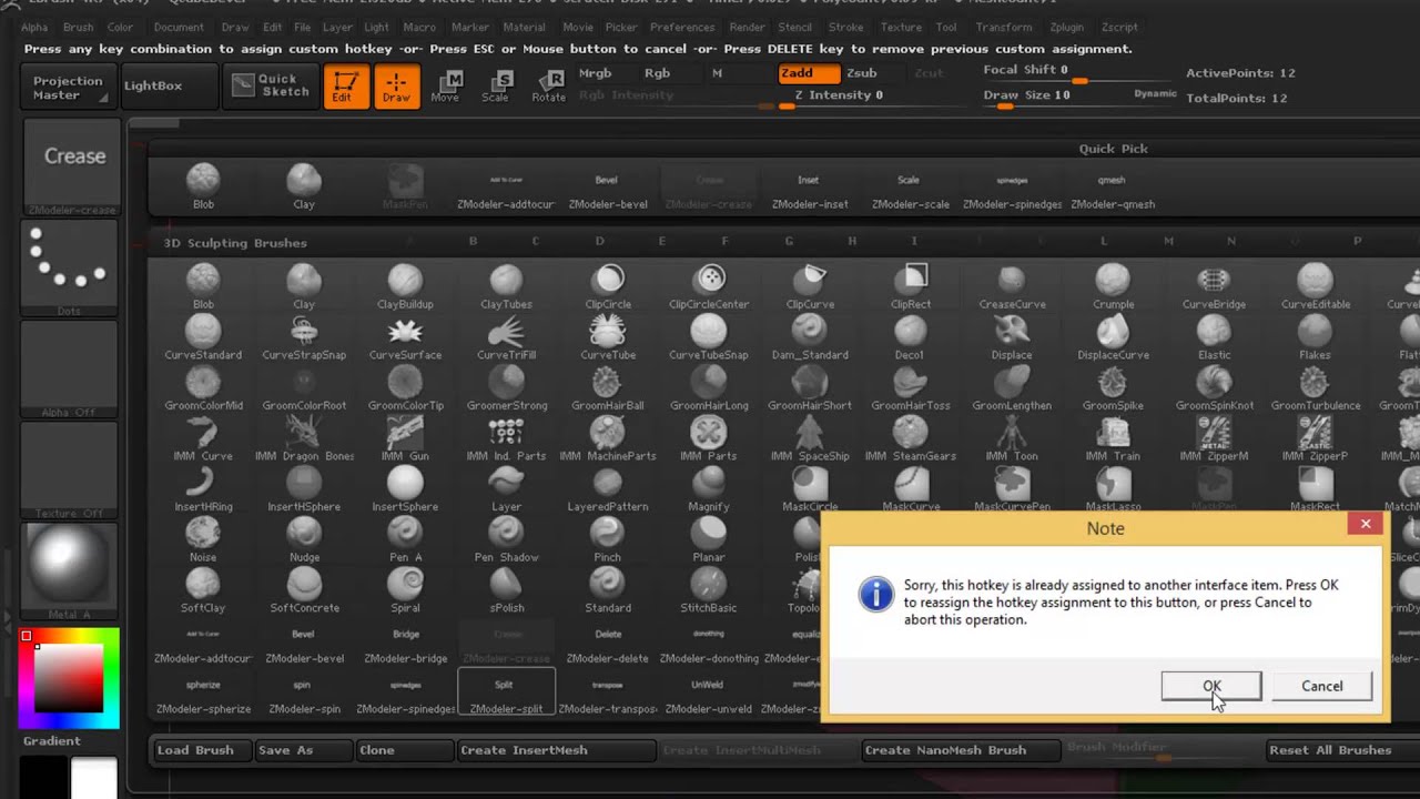 part 2 ZBRUSH 4R7 MACRO Brush ZModeler polygon - YouTube