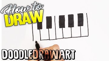 How to Draw a Piano Keyboard Quick Draw! Step by Step Drawing Tutorial