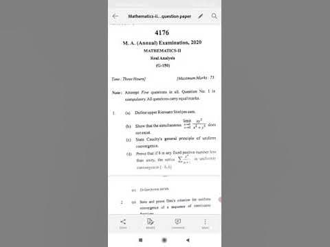 MA Math Private 1st year 2020 paper (Real Analysis ) | CCSU | Meerut